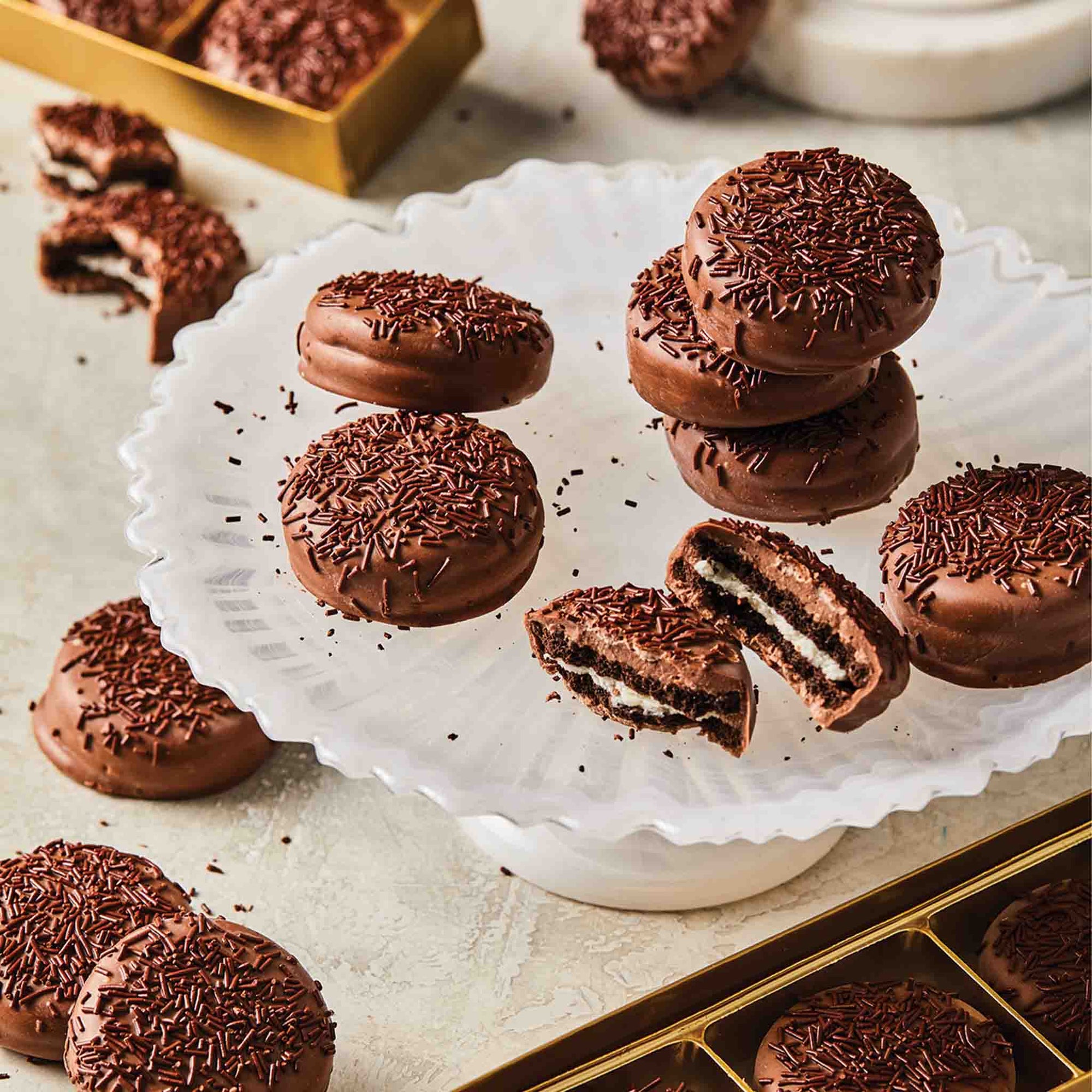 Chocolate Covered Sandwich Cookies
