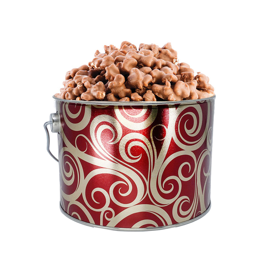 Holiday Chocolate Covered Popcorn Tin