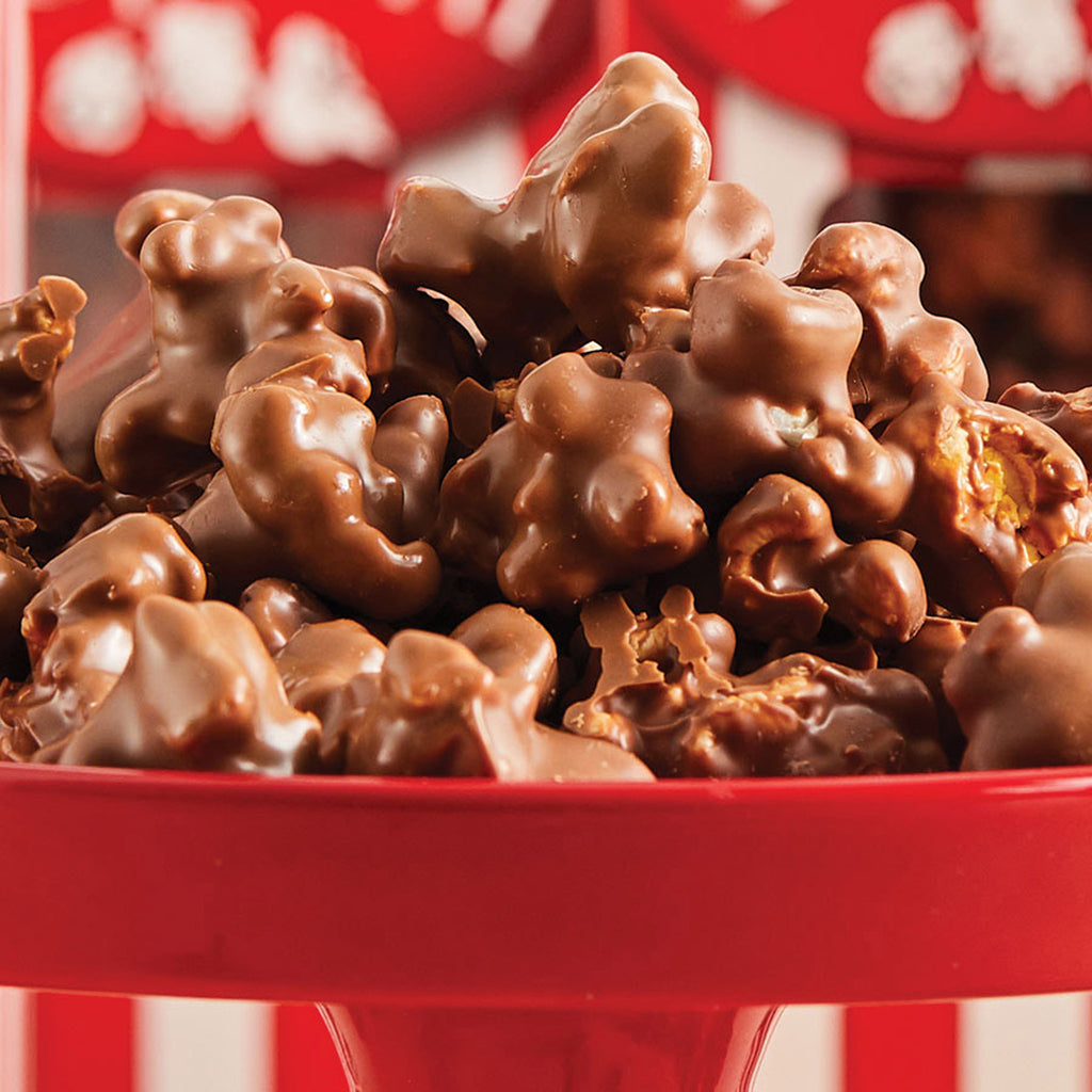 Holiday Chocolate Covered Popcorn Tin