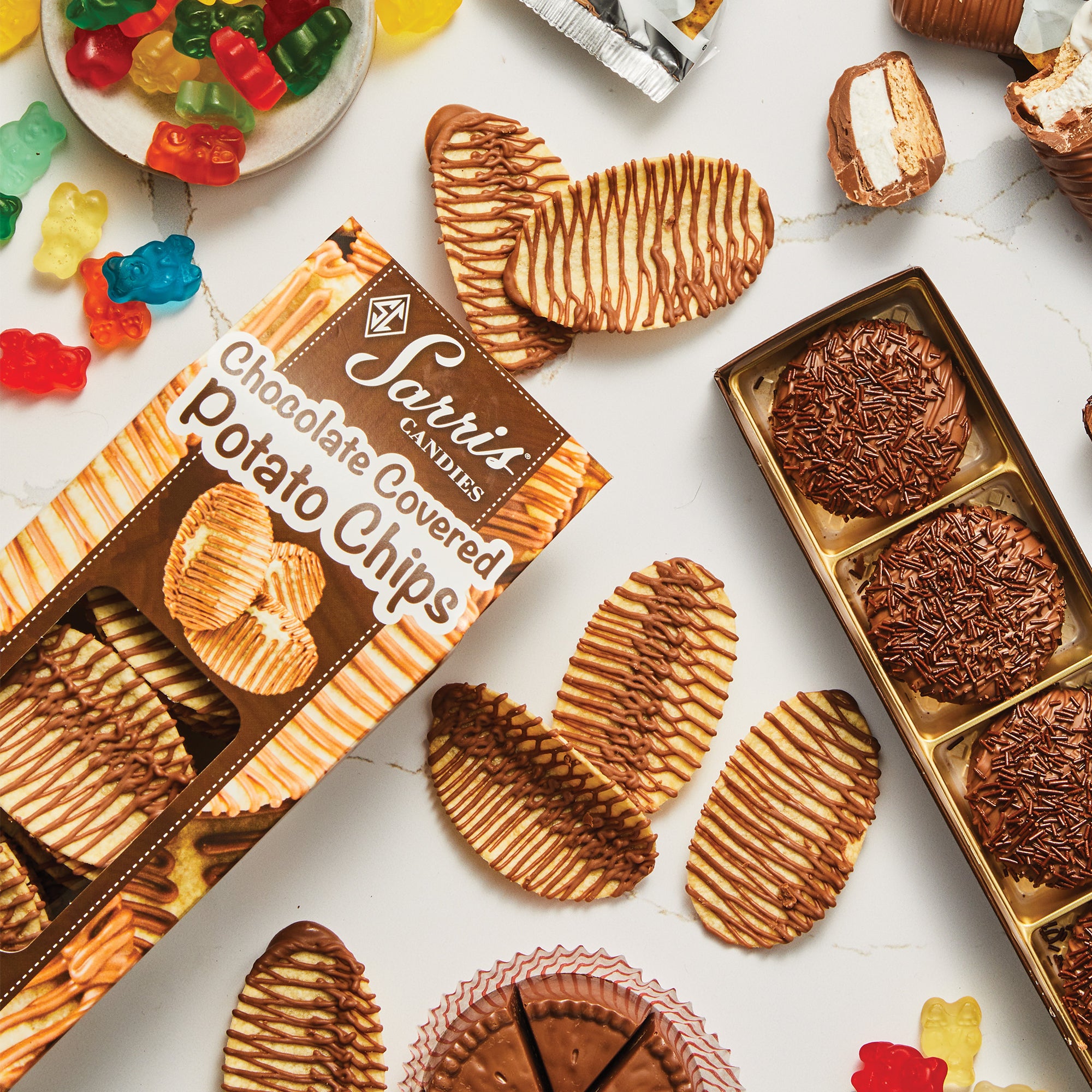 Chocolate Drizzled Potato Chips