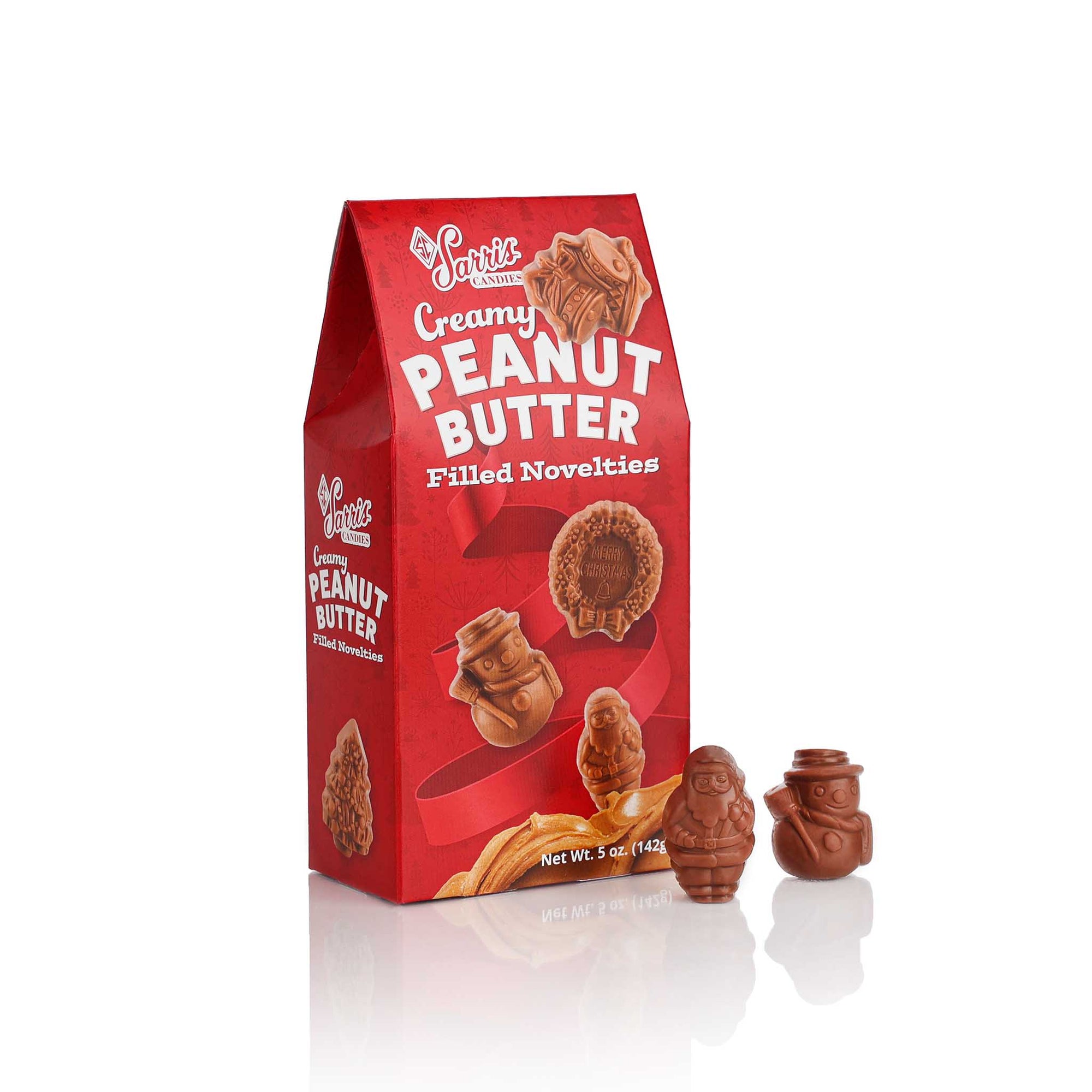 Creamy Peanut Butter Filled Holiday Novelties