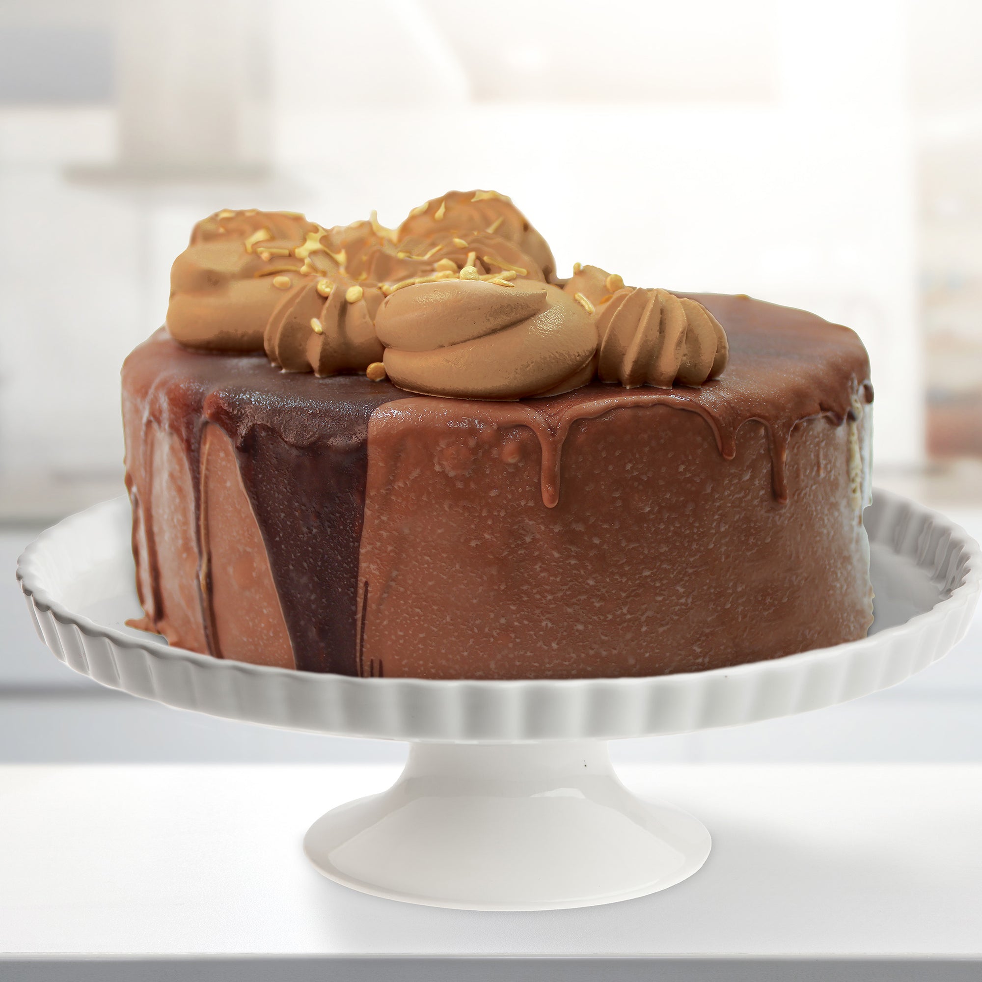 Milk Chocolate Hard Cap Ice Cream Cake