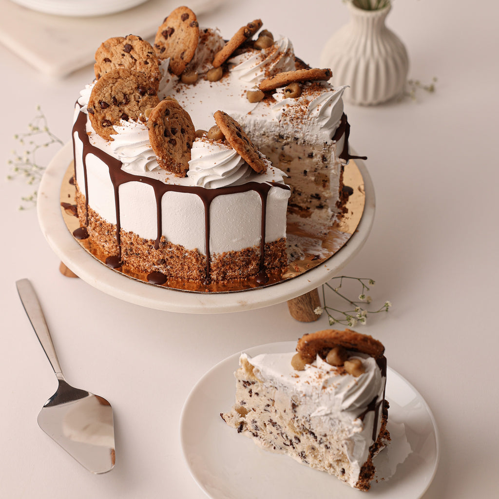 Chocolate Chip Cookie Dough Ice Cream Cake