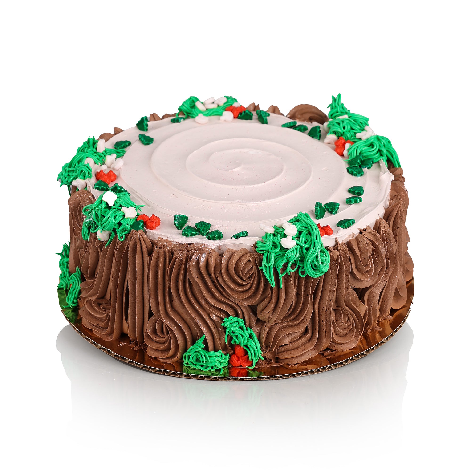 Yule Log Ice Cream Cake