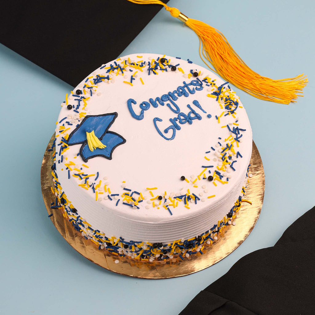 Grad Cap Ice Cream Cake