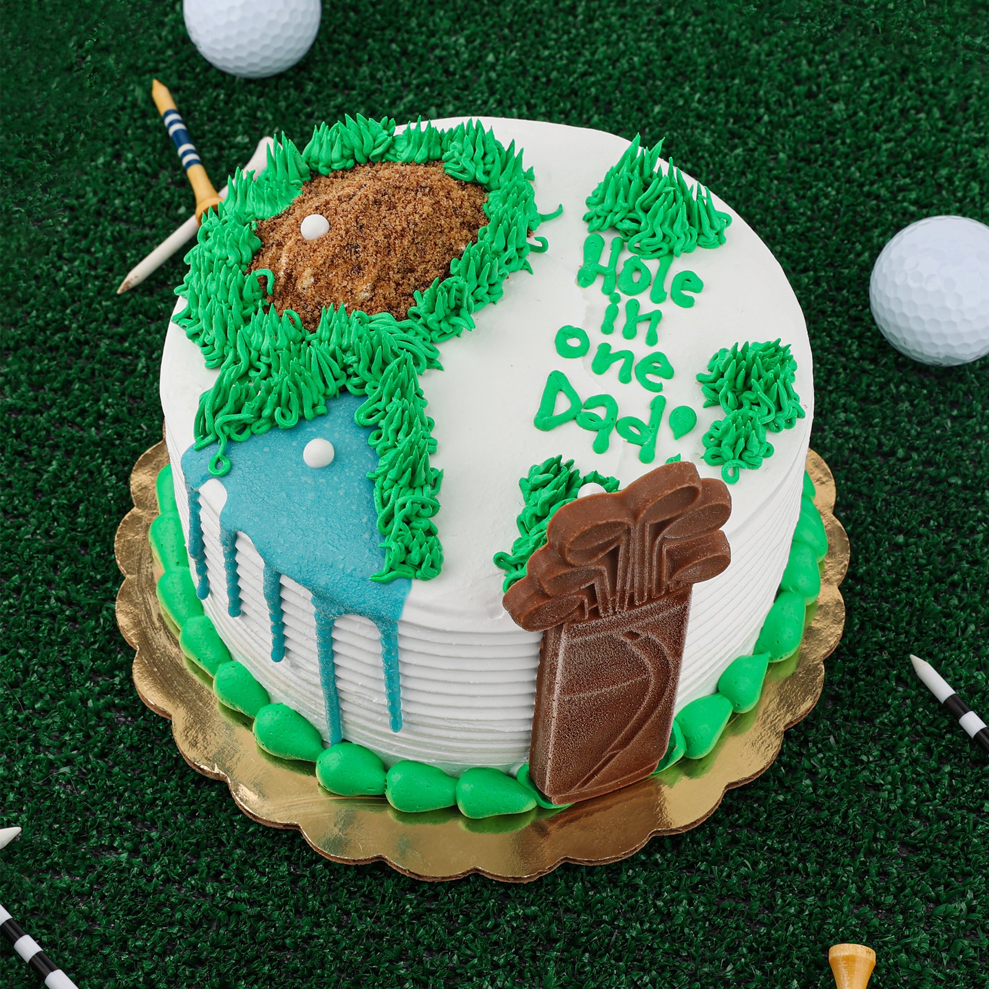 Hole in One Dad Ice Cream Cake