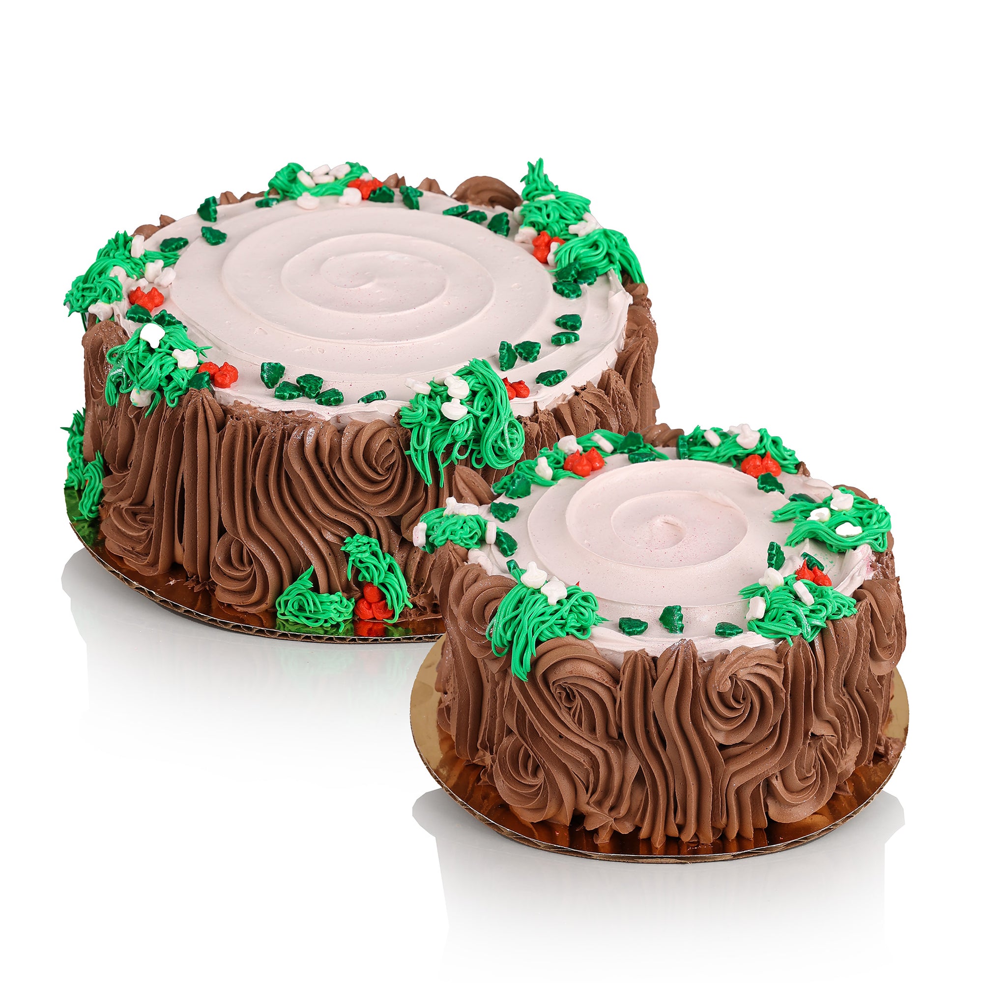 Yule Log Ice Cream Cake