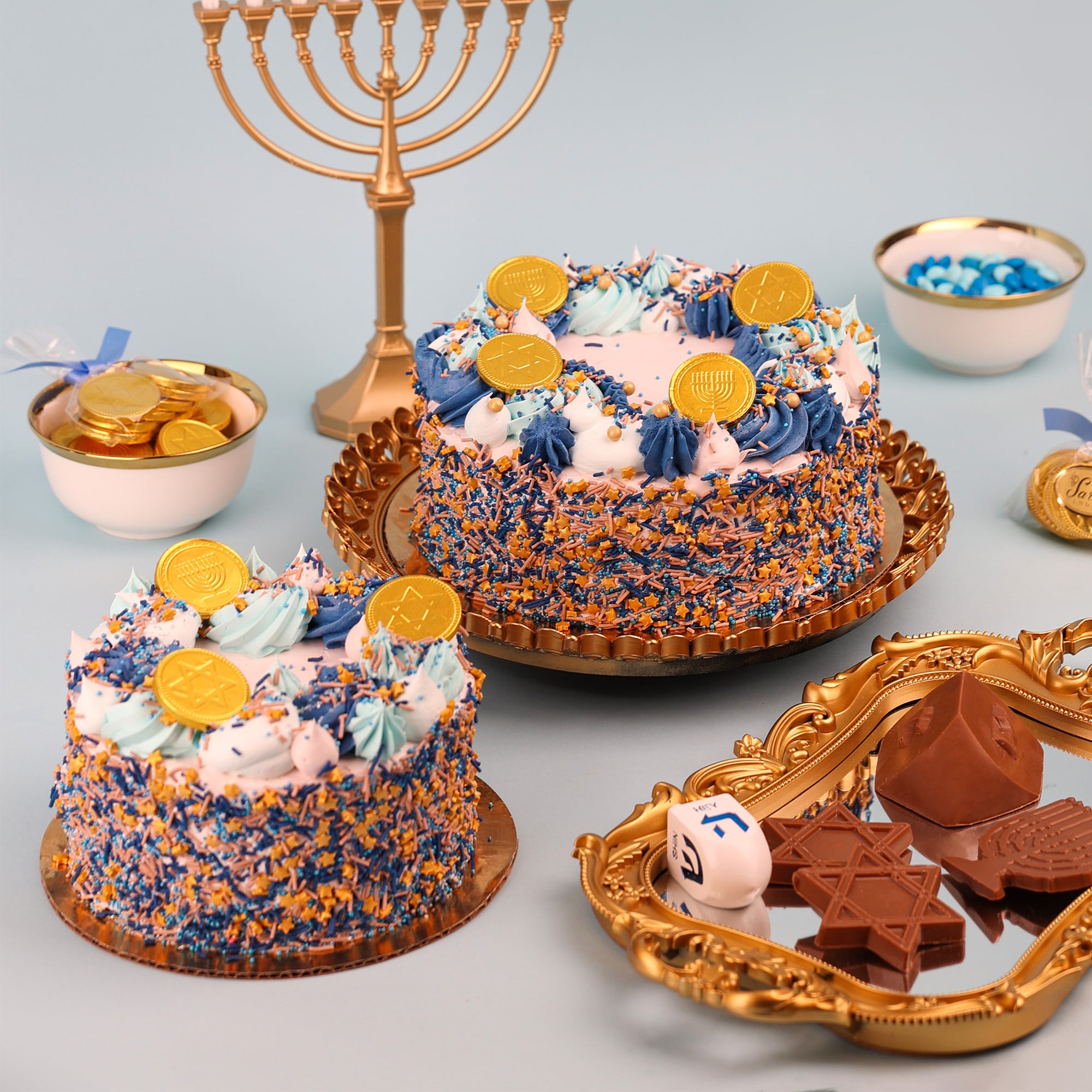 Hanukkah Ice Cream Cake