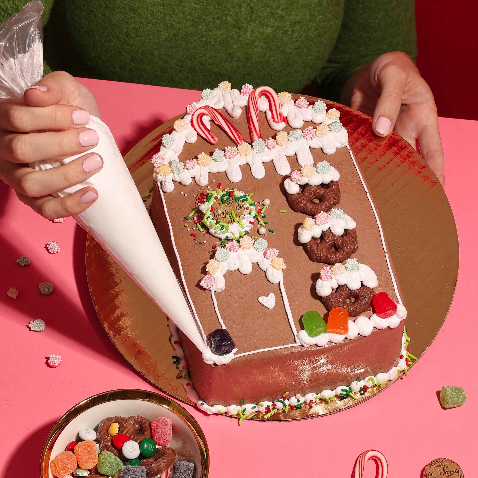 DIY Candy Cottage Ice Cream Cake