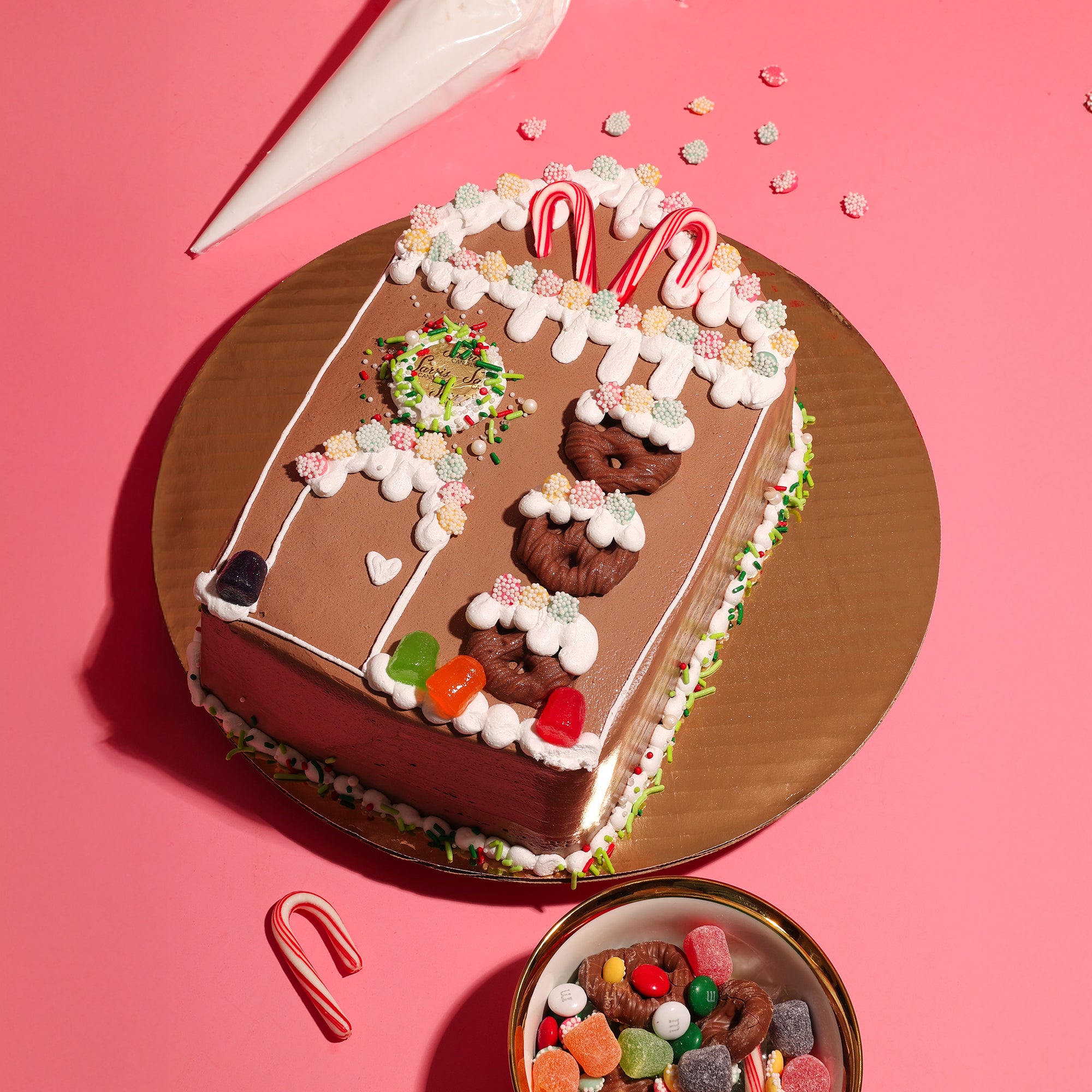 DIY Candy Cottage Ice Cream Cake