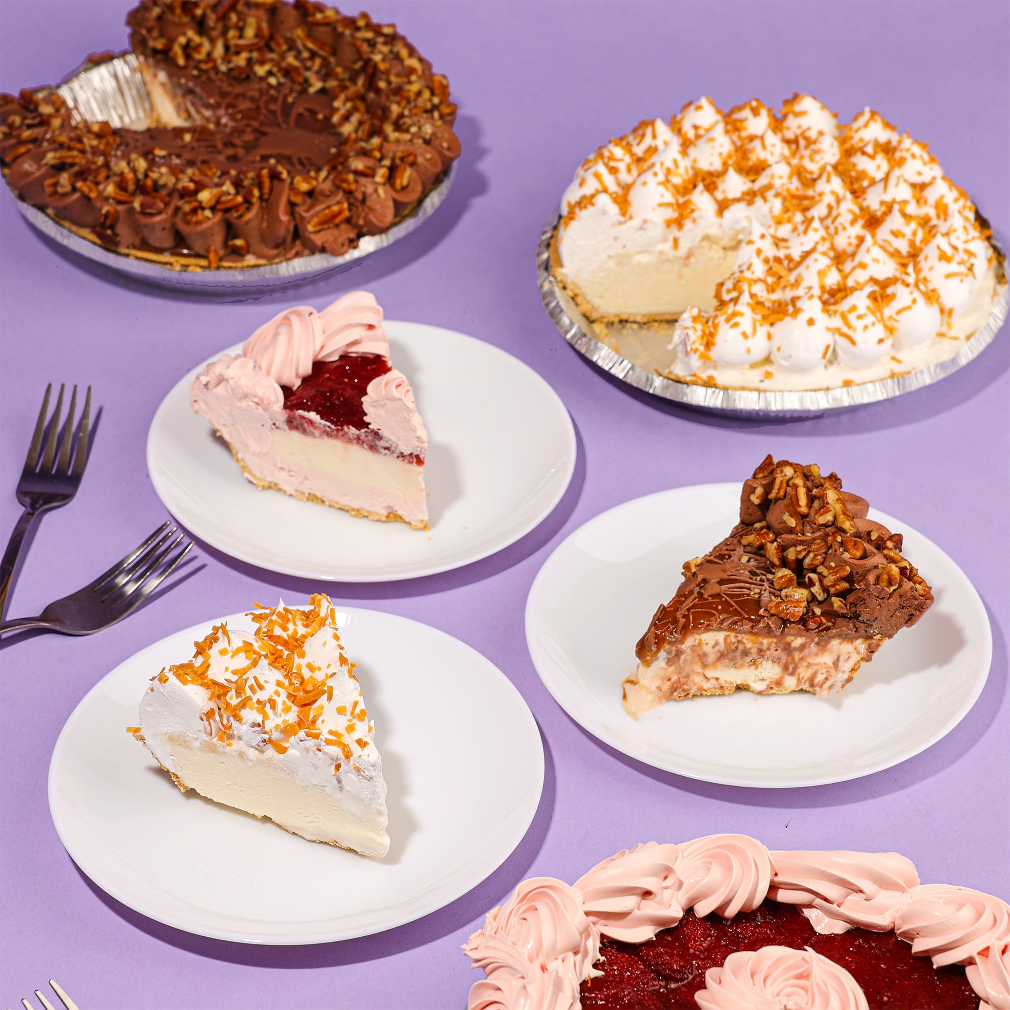 Strawberry Fields Ice Cream Pie